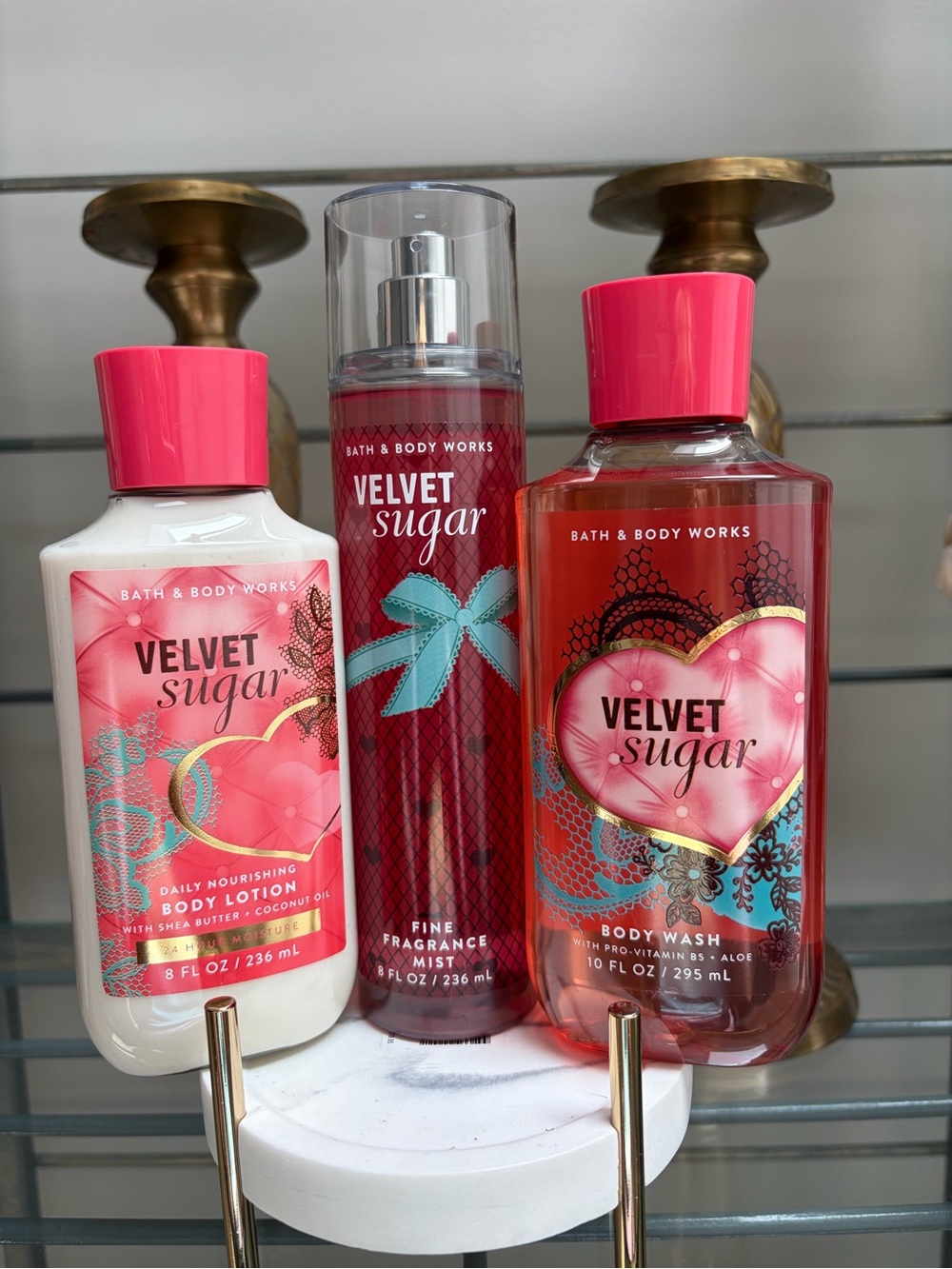 Bath & Body Works Velvet Sugar Body Care Set -Mist, Lotion & Body Wash NWT